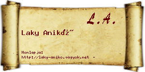 Laky Anikó névjegykártya